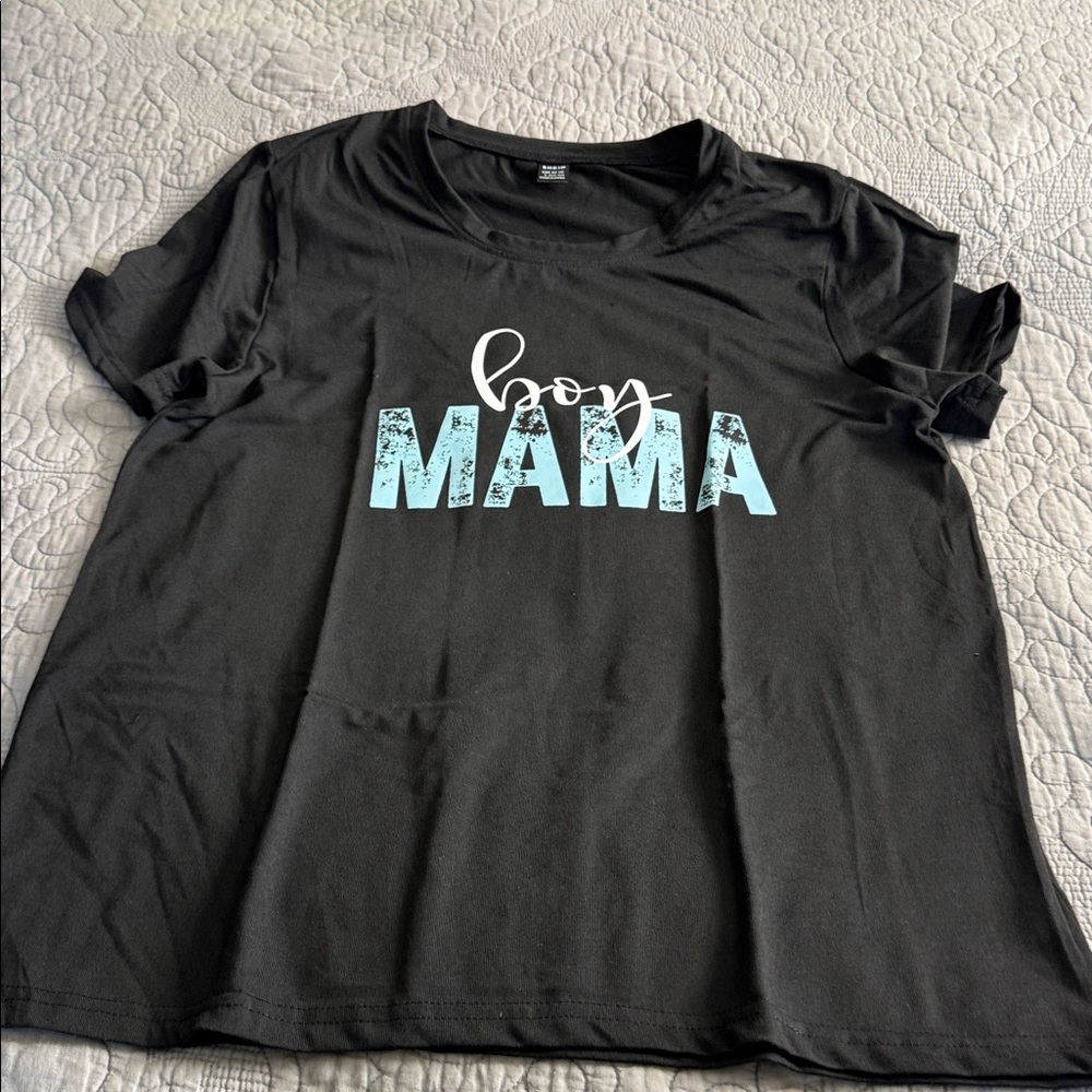 Black 'Boy Mama' T-Shirt
